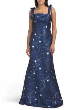 RENE BY RENE RUIZ Off The Shoulder Printed Gown